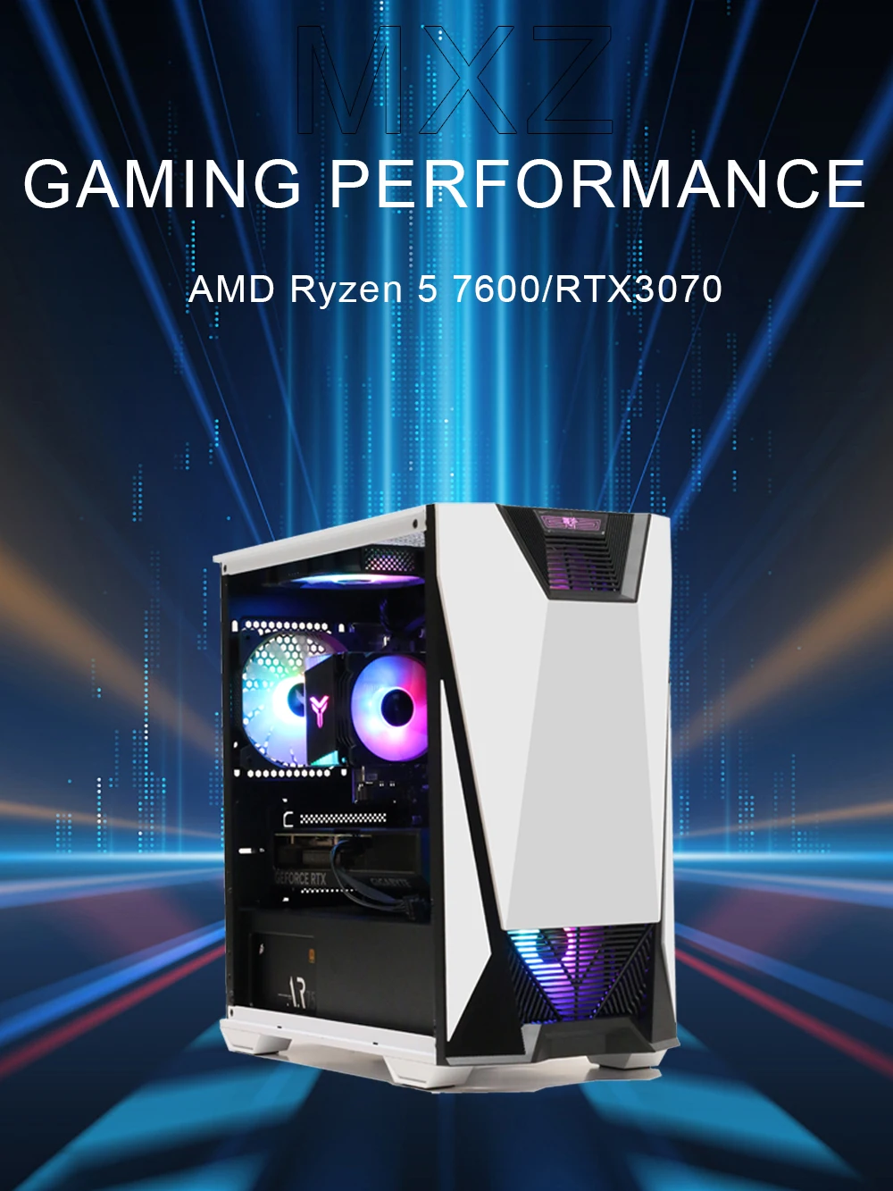 AMD Ryzen 5 7600 RTX4070/3070 1TB NVME Desktop كمبيوتر العاب