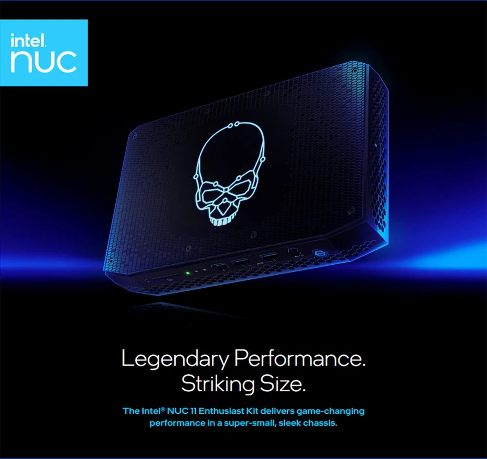 Intel NUC 11th NUC11PHKi7 Mini Pc Core i7-1165G7 NVIDIA كمبيوتر مصغر مواصفات عالية