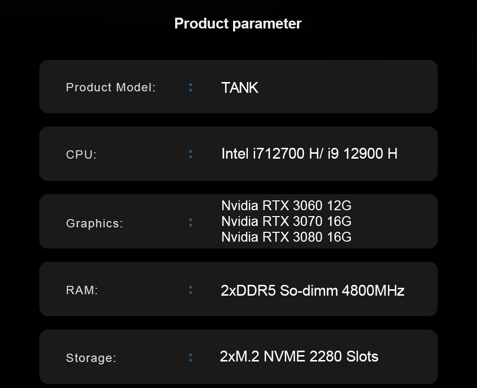 Intel Core i9 12900H i7 12700H With Nvidia 3080 16G كمبيوتر العاب صغير جداً