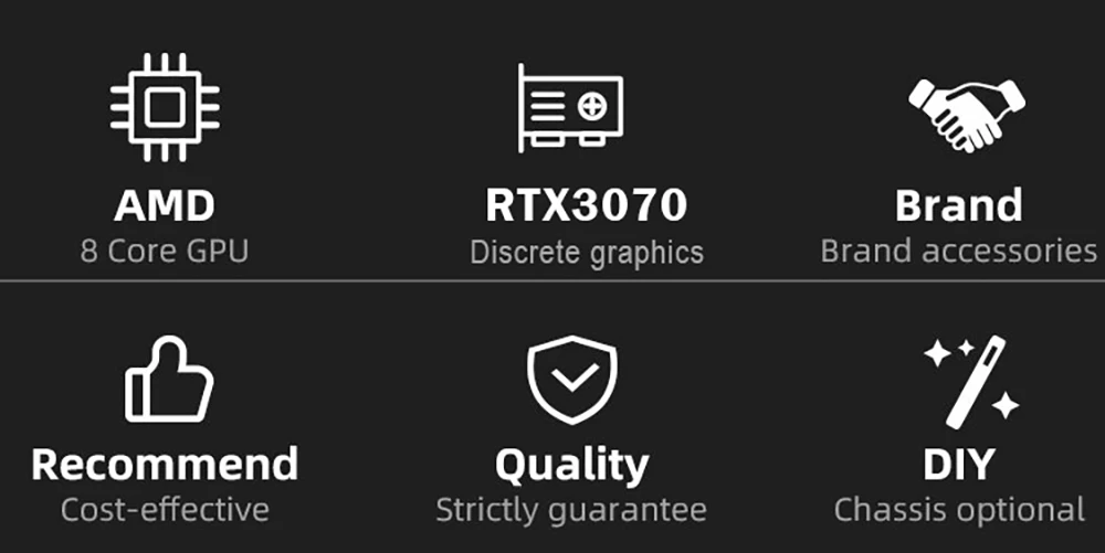 AMD Ryzen R7 7700X RTX3070 1TB NVME Windows10 Pro كمبيوتر العاب